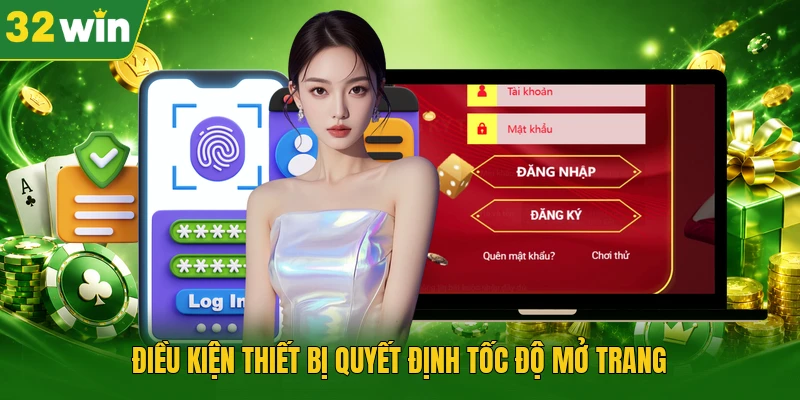Điều kiện thiết bị quyết định tốc độ mở trang